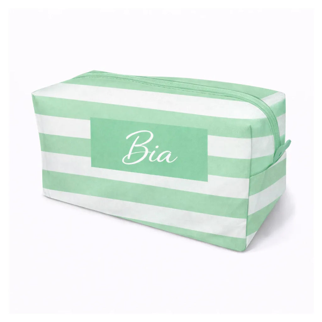 Necessaire Box - Listras Verdes