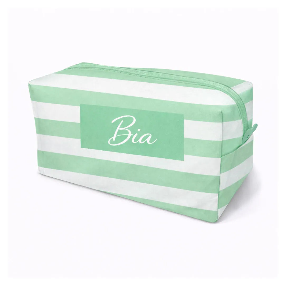 Necessaire Box - Listras Verdes