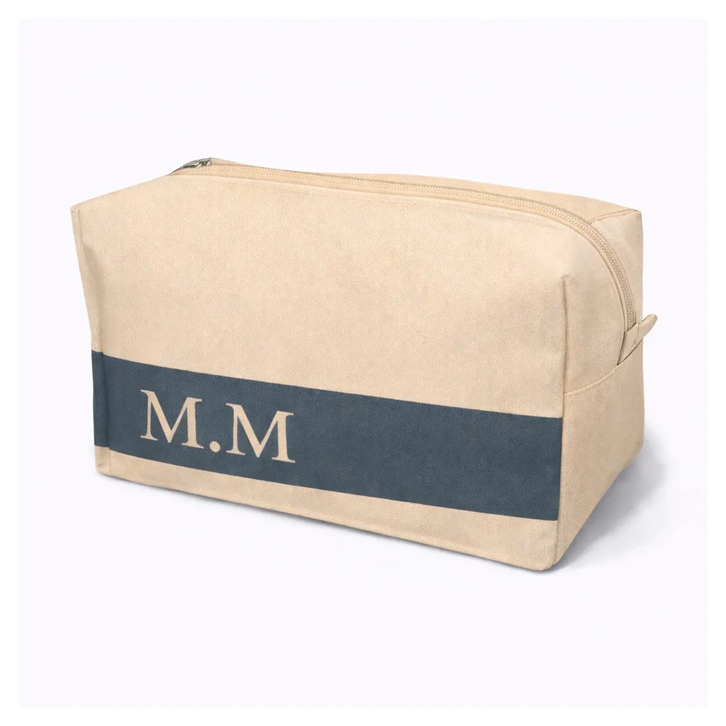 Necessaire Box - Bege e Cinza