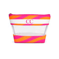 Necessaire Trapézio - Laranja com Rosa