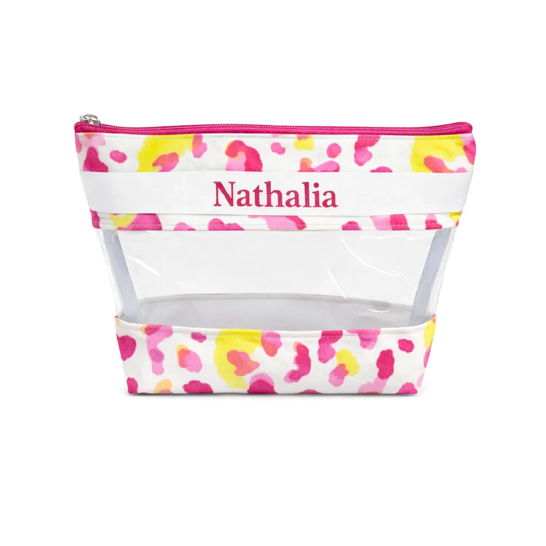 Necessaire Trapézio - Onça Rosa