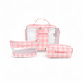 Kit Necessaires M - Rosa Xadrez