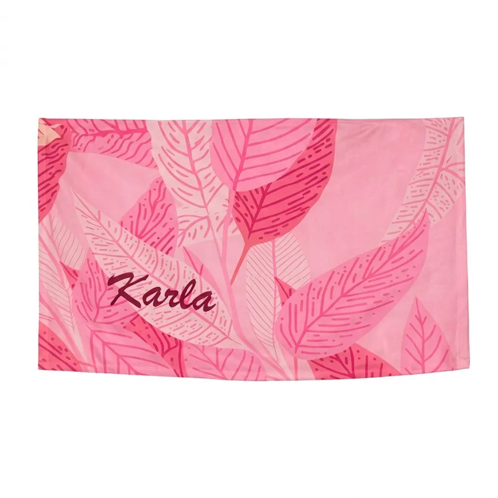 Canga - Folhas Rosa