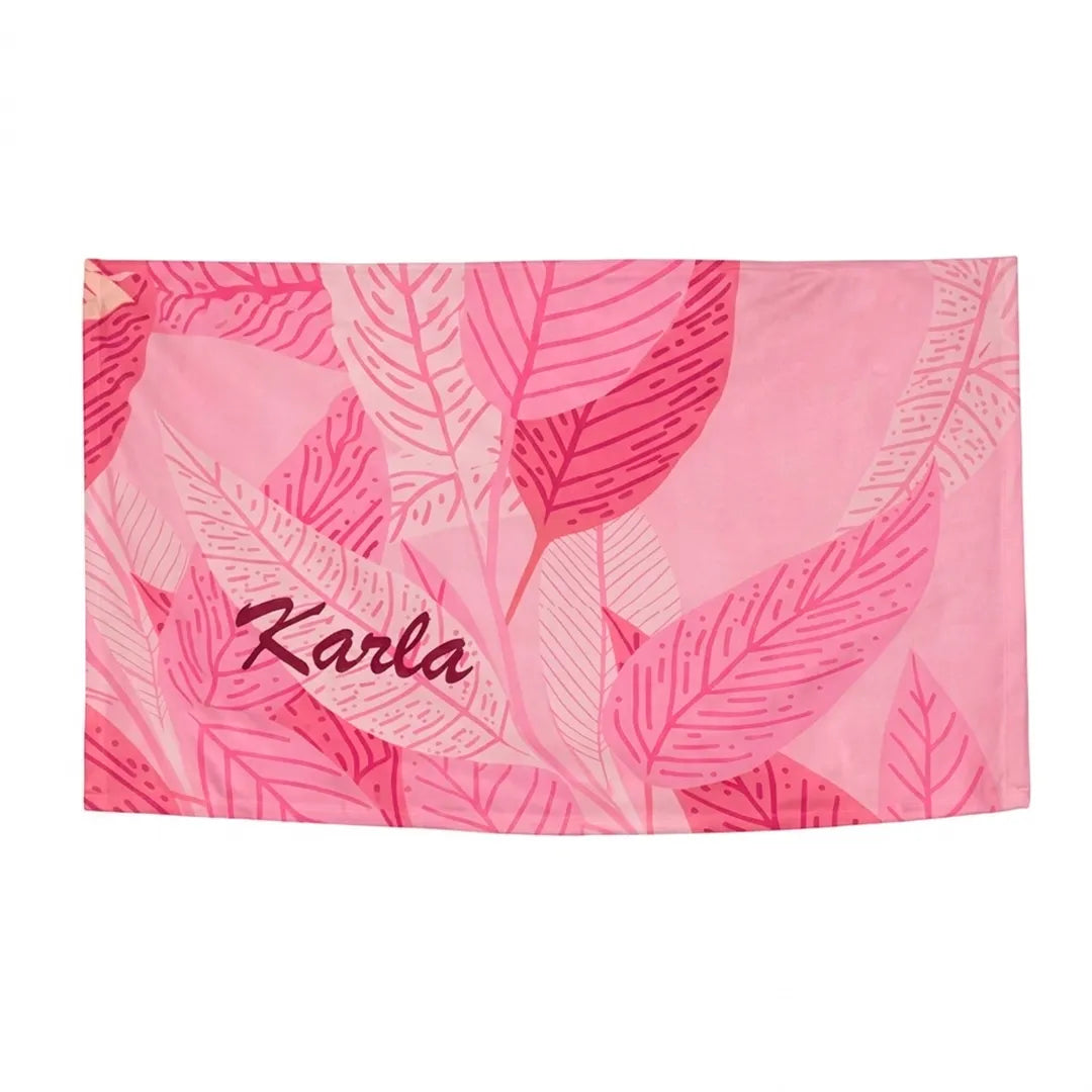 Canga - Folhas Rosa