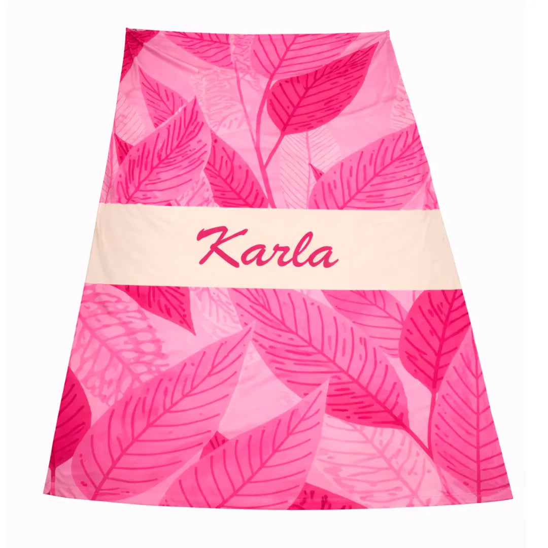Toalha - Folhas Rosa