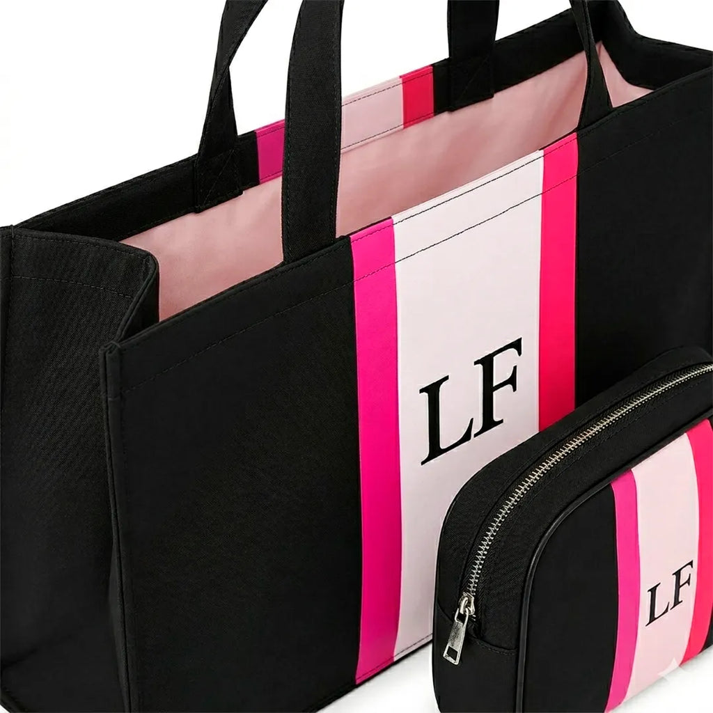 Kit Bolsa Stilo e Jojo - Preto e Rosa