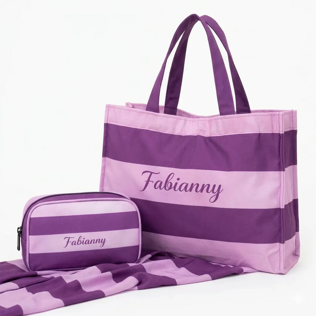 Kit Bolsa, Canga e Jojo - Roxo