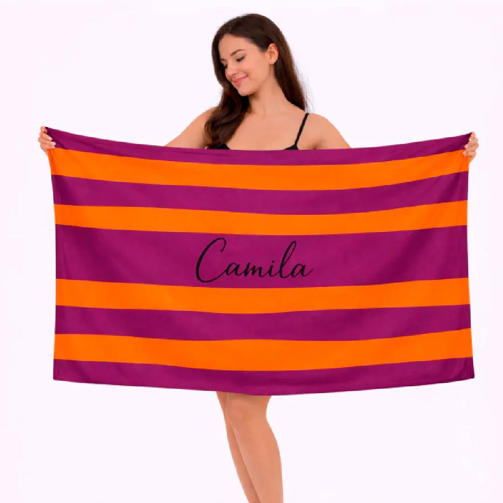 Kit Bolsa e Canga - Laranja e Roxo