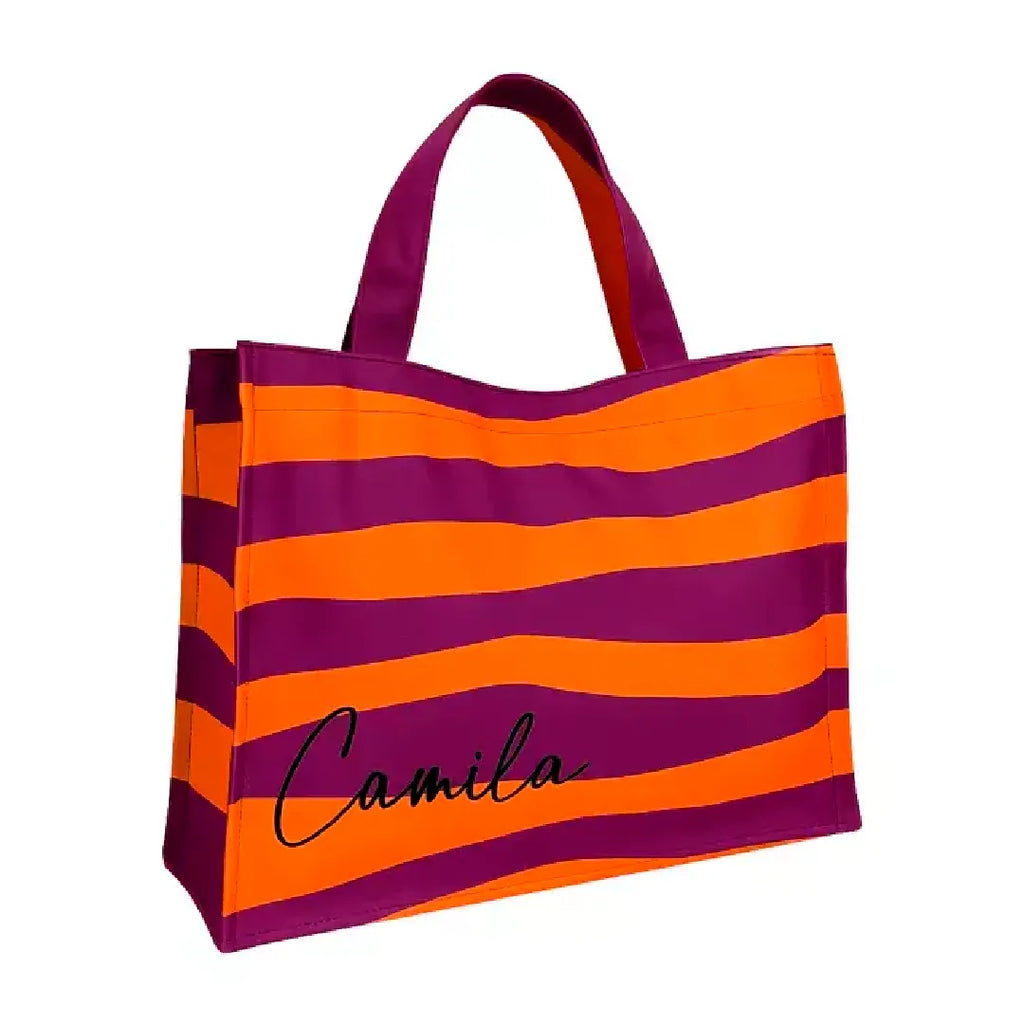 Kit Bolsa e Canga - Laranja e Roxo