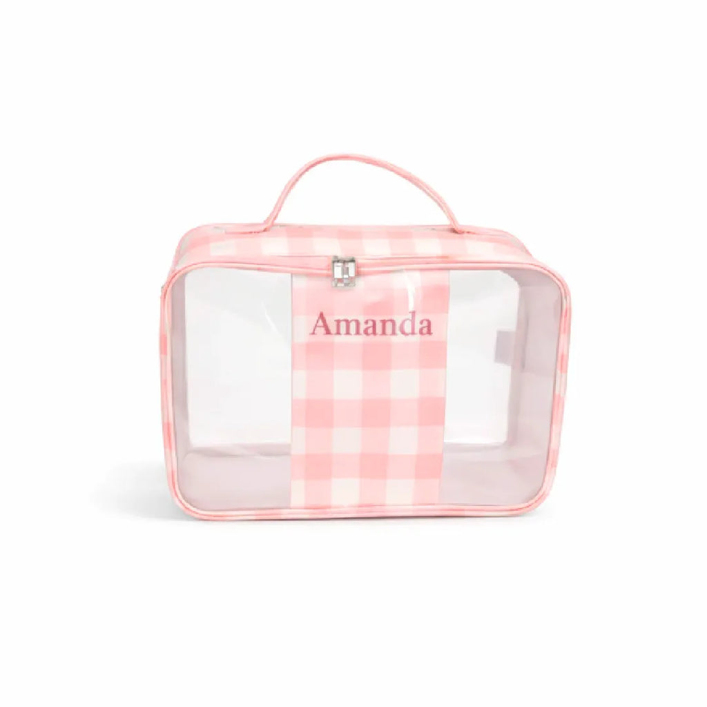 Kit Necessaires M - Rosa Xadrez